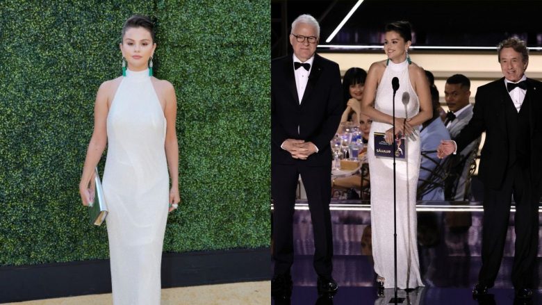 selena-gomez-shkelqen-me-fustan-te-bardhe-me-rruaza-ne-tapetin-e-kuq-te-“emmy-awards-2022”