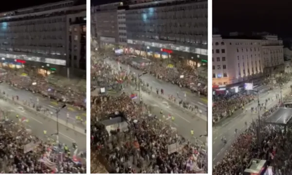 protesta-e-paralajmeruar-per-neser-ne-serbi-–-qytetaret-‘‘bllokojne’’-beogradin